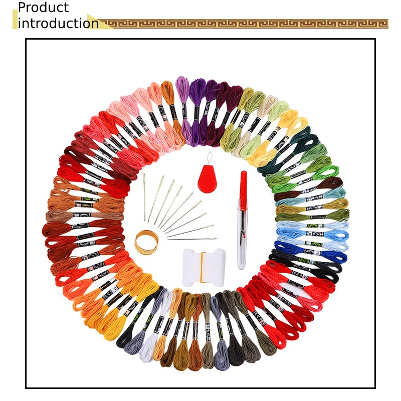 Diy Borduurgaren 50/100Pcs Zijde Draden Voor Borduurwerk En Naaien Lange-Nietje Katoen Mooie En Diverse kleuren