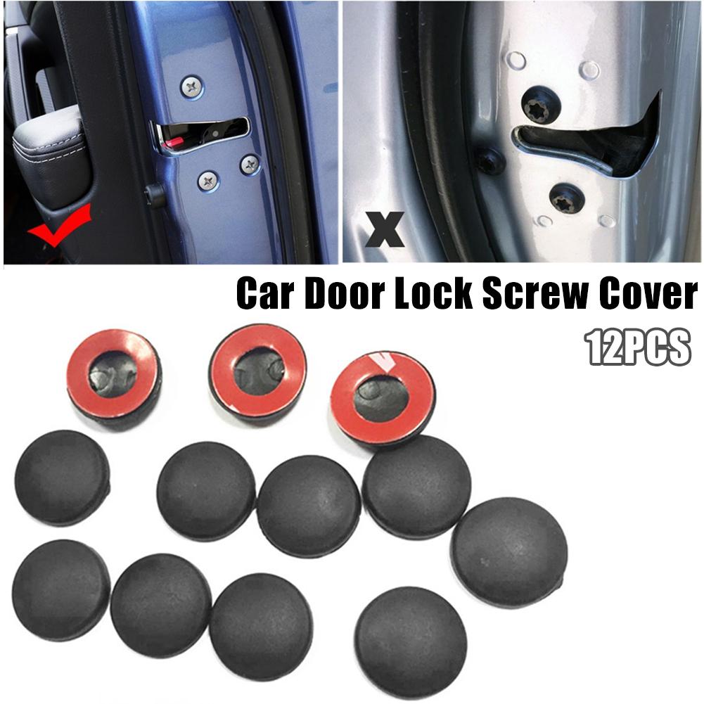 Universal Car Door Lock Screw Cap Protection Cover Door Anti - Rust Screw Cap Waterproof Door Screw Cover 12PCS