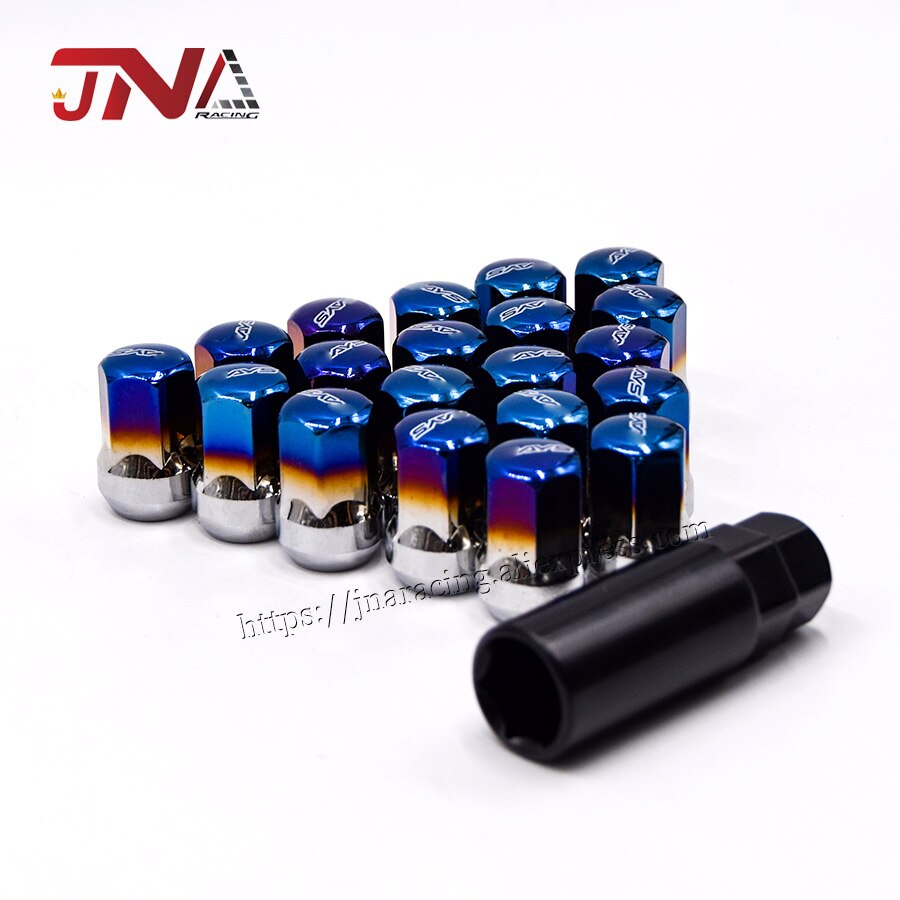 JDM Roasted Blue Lug Nuts for Racing Wheel Nuts titanium alloy