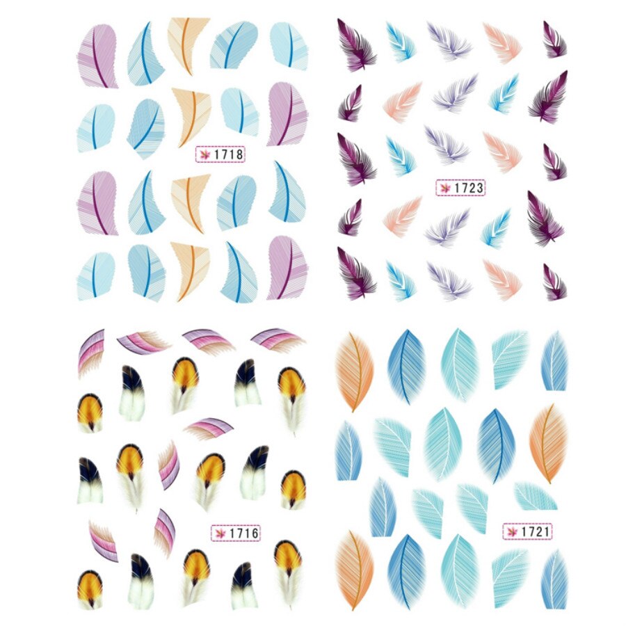 1 pièces plume colorée bricolage Nail Art strass petites perles irrégulières manucure 3D Nail Art décoration dans les accessoires de roue