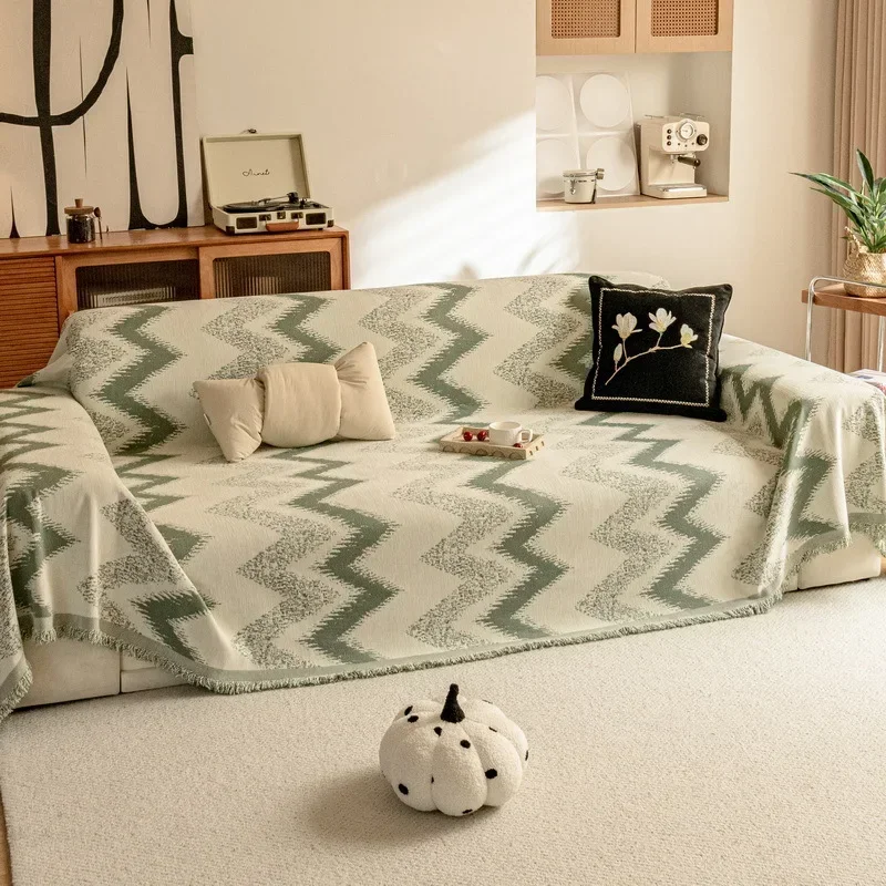 Funda de sofá de chenilla de lujo, funda de sofá antideslizante de cobertura completa, Protector de sofá elástico de una pieza, decoración Premium para el hogar: CORAL / 60*180cm