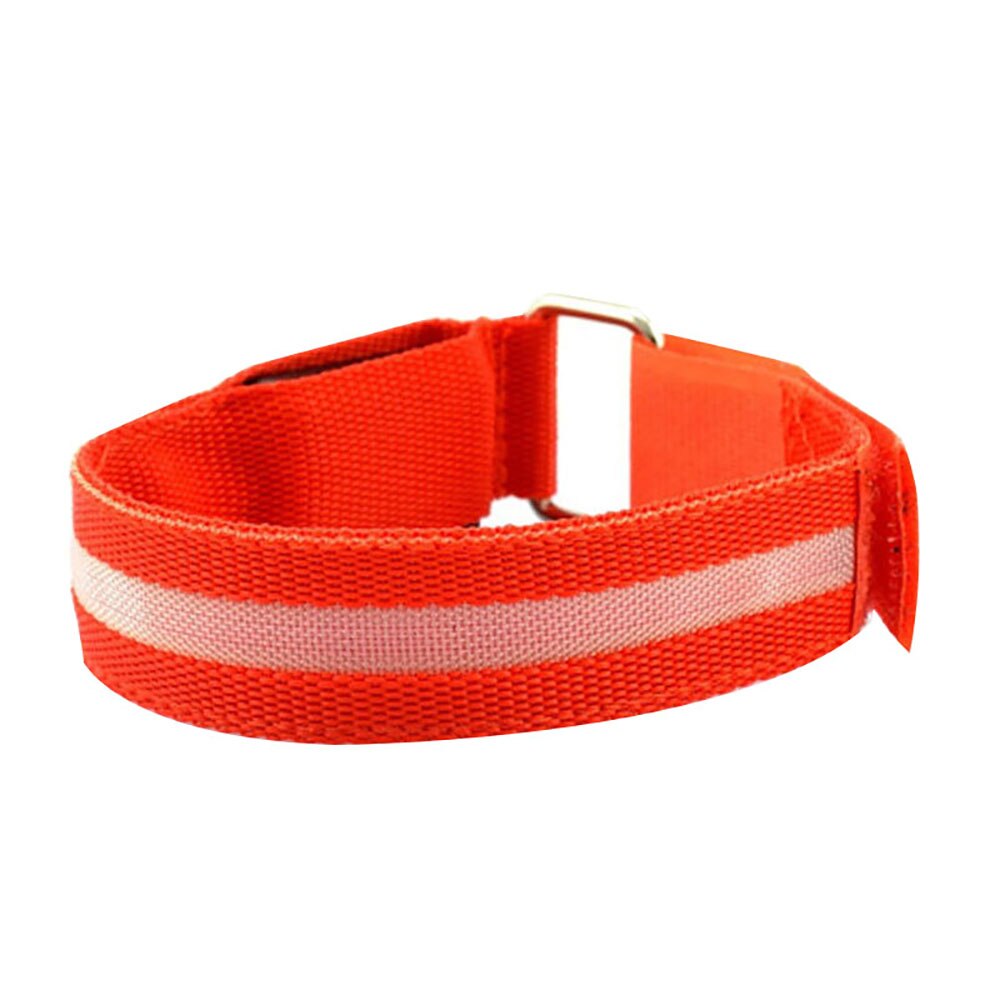 Outdoor Running Light Sport Polsbandjes Verstelbare Usb Led Glowing Armbanden Voor Lopers Joggers Fietsen: red