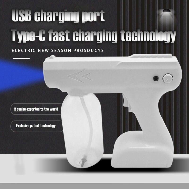 800ml Blue Light Nano Steam Atomizing Fogger Disinfection Sprayer With Battery Atomizing Fogger Machine Steam Spray Guns d3