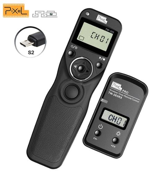 Pixel TW-283 minuterie sans fil télécommande déclencheur (DC0 DC2 N3 E3 S1 S2) câble pour Canon Nikon Sony caméra TW283: TW283-S2