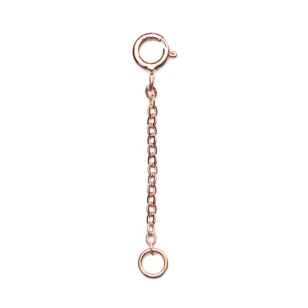 JOfor-Rallonge en acier inoxydable pour bracelet et collier, accessoires de bijoux durables, ne se décolore pas, sécurité, or et argent: S / Black