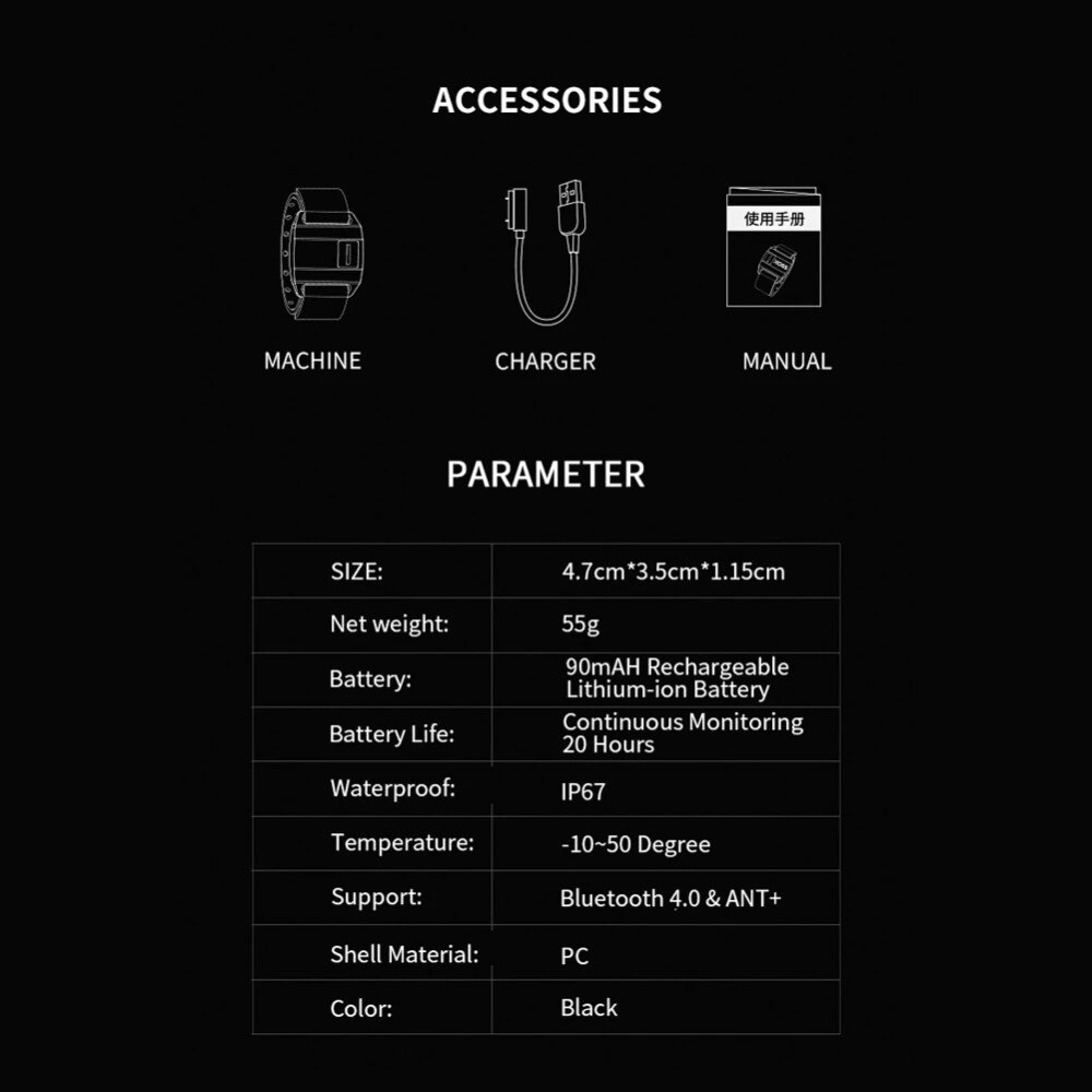 Arm pulsmätare handrem bluetooth 4.0 ant+ fitness smart sensor för garmin bryton cykling cykel sport xoss dator