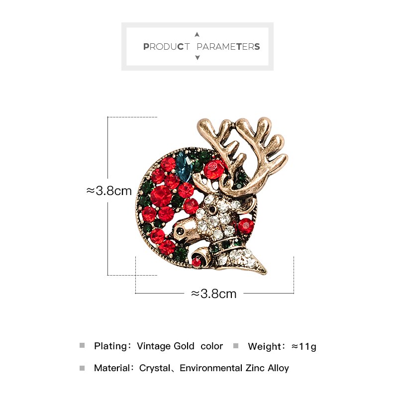 Etnische Kerst Broche Handgemaakte Crystal Multi-stijl Gelukkig Festivel Broche Voor Vrouwen Festival Dier Sieraden: t99317-8