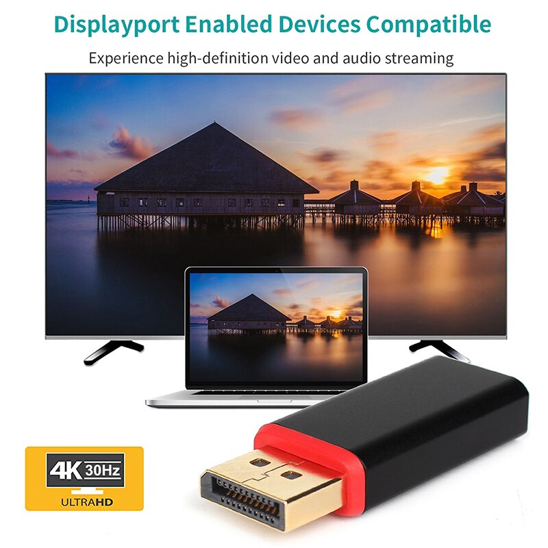 4K Display Port To HDMI-compatible Male Female Adapter Converter DisplayPort DP To HDMI-compatible
