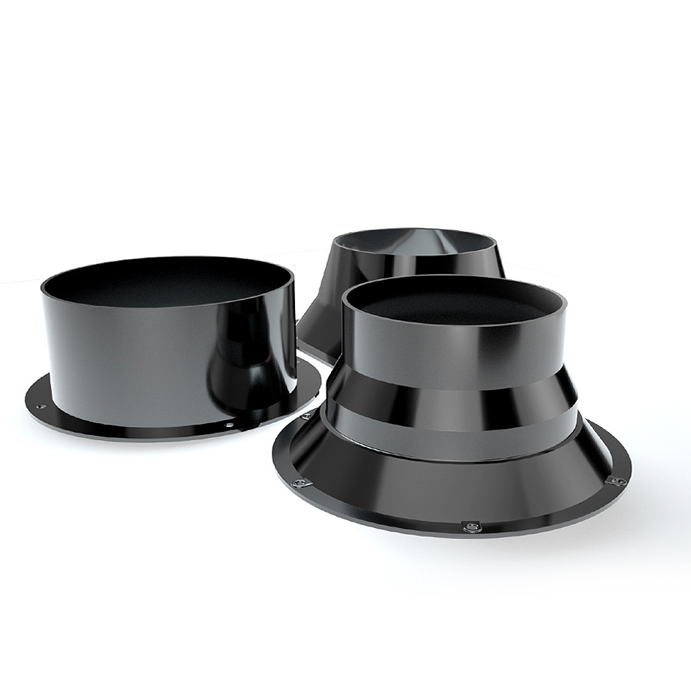 ABS Flange Ventilation Connector Wall Range Hood Flange Adapter Duct Fan Connector Kitchen Air Vent Exhaust 100mm/125mm/150mm