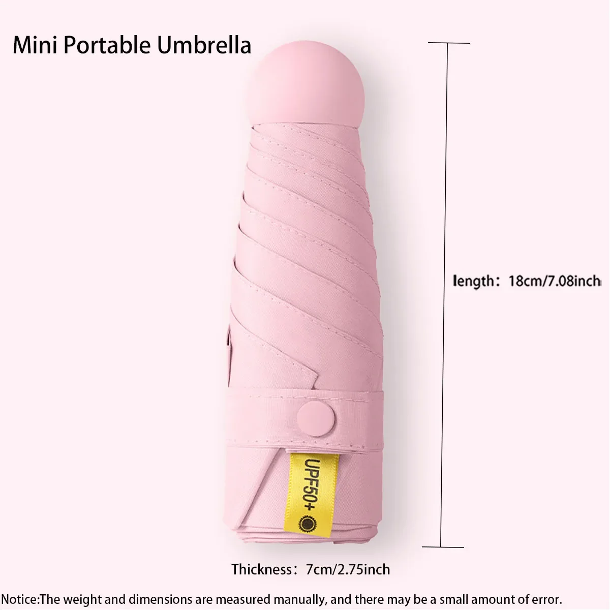 Parasol parapluie de voyage Compact ultraléger Mini Portable étanche pliant parapluie hommes et femmes parapluie: Rose