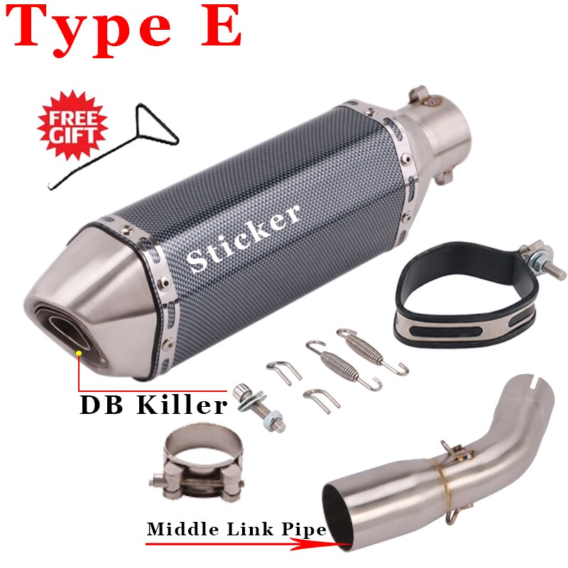 Voor Suzuki Sv 650 SV650X SV650 Motorfiets Uitlaatpijp Escape Midden Link Pijp Uitlaat Db killer: Type E