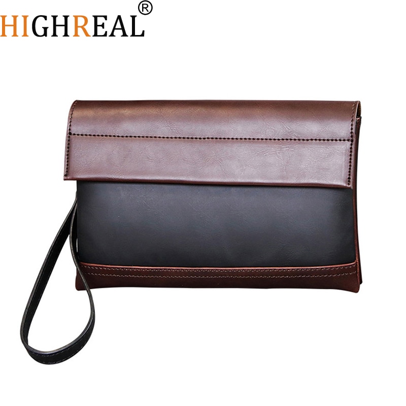 Men Envelope Bags Large Capacity Zipper Mens Clutches Wristlet Purse Handbag Evening Bag Mobile Pouch