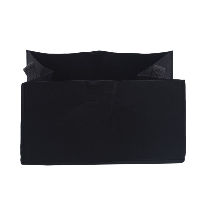 Non-woven Fabric Planting Pouch Home Garden Planting Bag Balcony Growth Vegetable Pouch Root Container Plant Bags: Black S