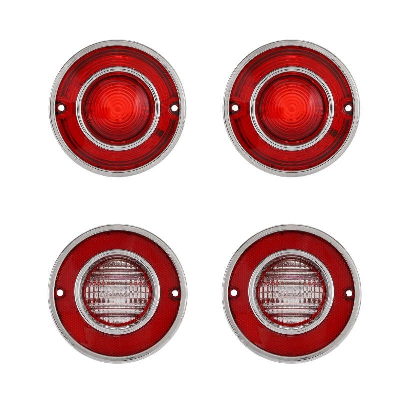 4 Teile/satz Auto LED Rücklicht Rücklicht Bremse Hinten Licht für Korvette C3 1975-1979 (ohne Glühbirnen): Blau