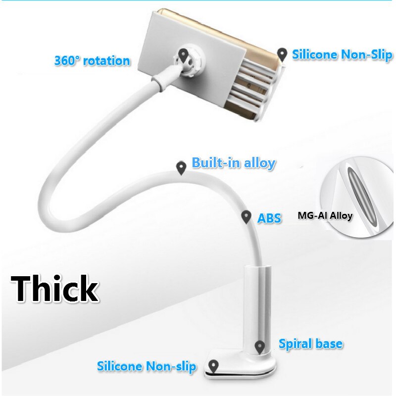 Soporte Flexible para Tablet, Soporte para IPad Mini Air/mobile phone de 3,5 a 10,5 pulgadas, Soporte para cama perezosa, Soporte para tableta, Soporte Flexible
