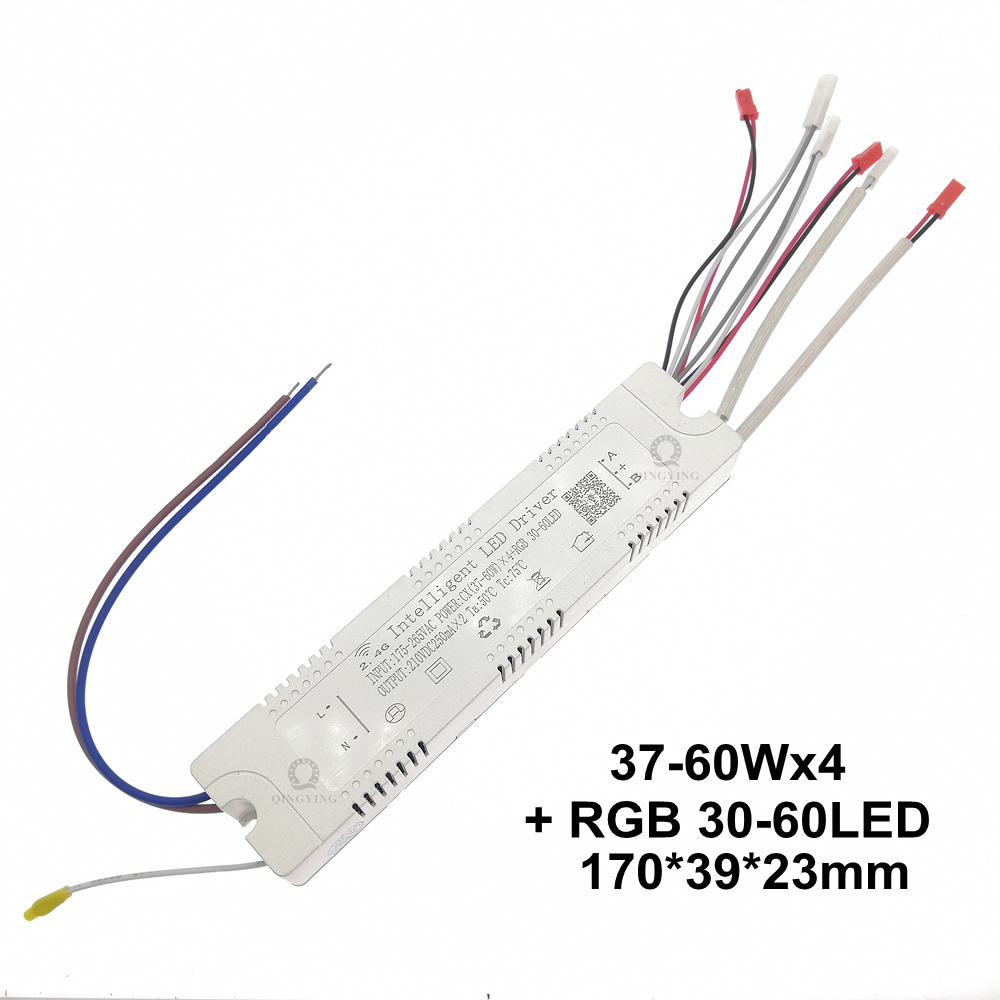 Télécommande et télécommande intelligente LED, variateur LED 2.4G, 25-40Wx2 x4 ino -50Wx2 x4 x6 ino -60Wx2 x4 x6 + RGB 30-60LED, gradation et document-Chan, 1 pièce: GRIS