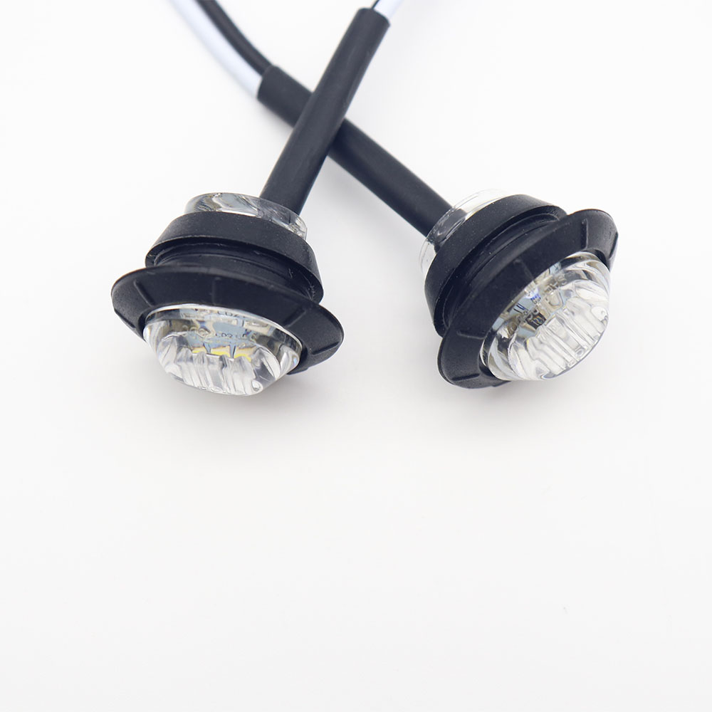 Feu de gabarit latéral de remorque, 10 pièces, étanche, 12V, 3led, 3/4 &quot;, feux de liquidation, rond blanc, pour camions avant et arrière