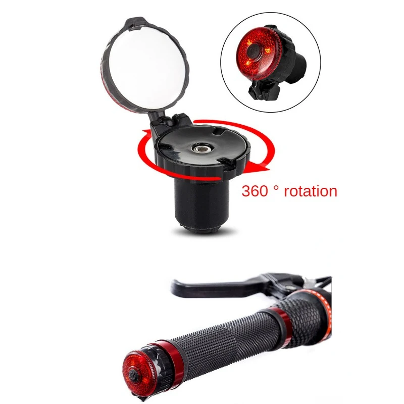 Petit miroir de vélo pliant rotatif pour vtt, 2 pièces, guidon de vélo, rétroviseur, poignée, réflecteur, accessoires spéciaux de cyclisme