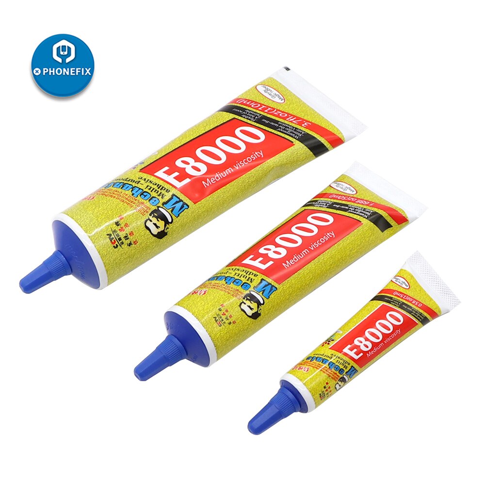 Mekaniker 15ml 50ml 110ml genomskinligt lim  e8000 industrilim flytande lim pasta lim glas träsmycken lcd reparation