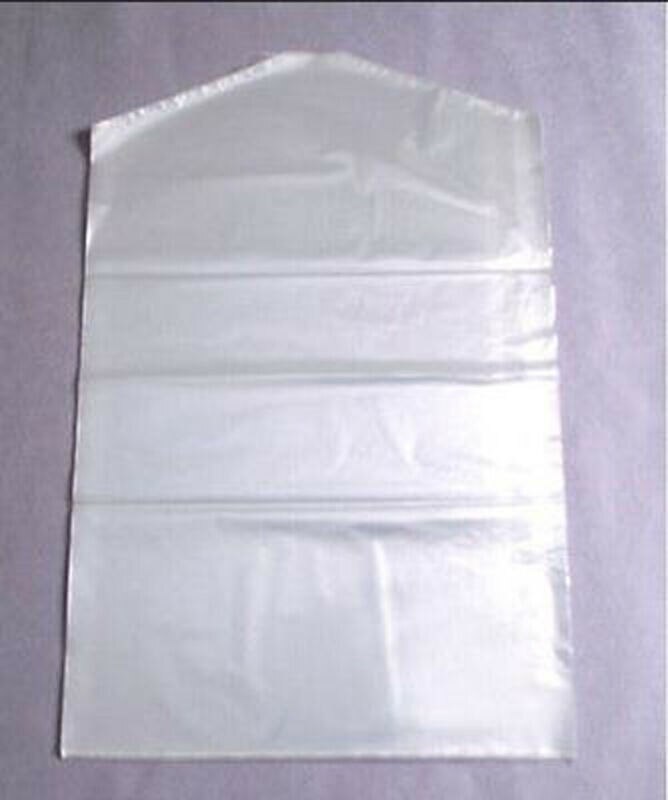 20 stk / lot plast gennemsigtig støvdæksel beklædningsgenstand af tøj hængende lomme opbevaringspose garderobe hængende tøj: Default Title