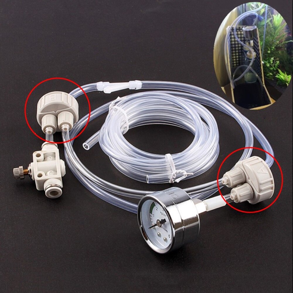 Aquarium CO2 System Generator Bottle Cap Pro Tube Valve Guage Kits Fish Tank Live Tools Parts DIY Air Diffuser Accessories