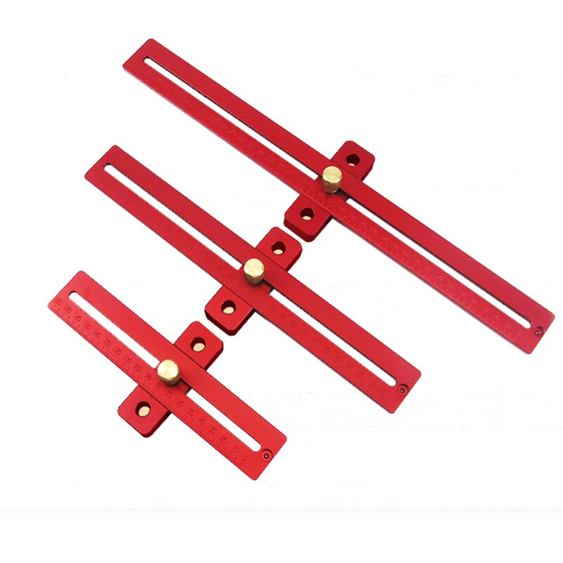 Regla de carpintería tipo 370mm , regla de trazado de agujeros, calibre de marcado, herramientas de medición tachadas, herramientas para trabajar la madera.