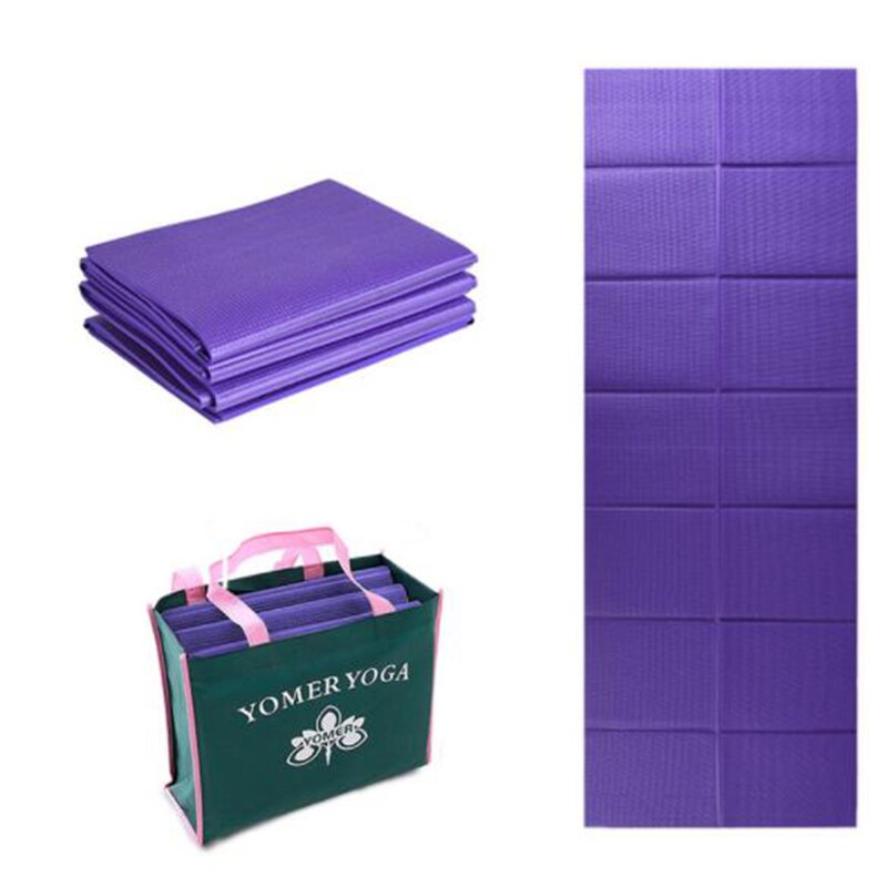 Faltbare yogamatte, fitnessgerät, tragbare reisematte, rutschfeste übungsmatte für alle arten von yoga- und pilates-bodenübungen