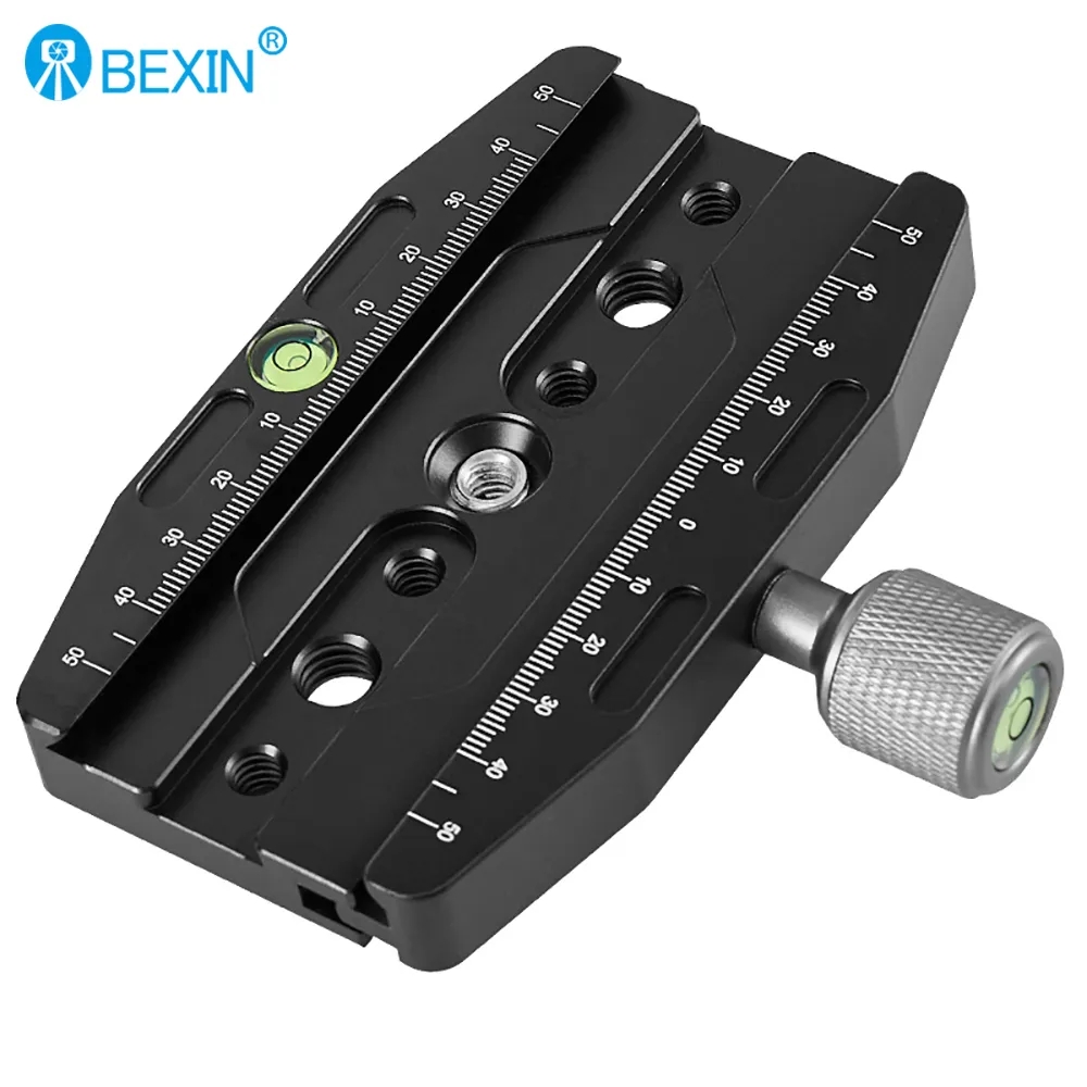 BEXIN-abrazadera para cámara serie, Base adaptadora de montaje con cabezal de bola para trípode, abrazadera de placa de Clip de liberación rápida para cabezal de bola de cámara Arca Swiss Dslr