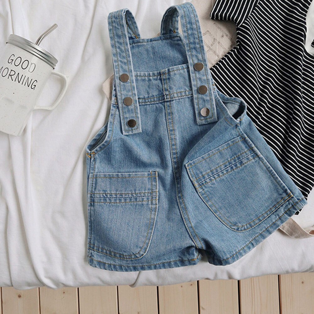 Gesamt für Mädchen 3-8 Jahre freundlicher Overall Beiläufige Gesamt für Mädchen freundlicher Baby Mädchen Sommer Overall Denim Overall