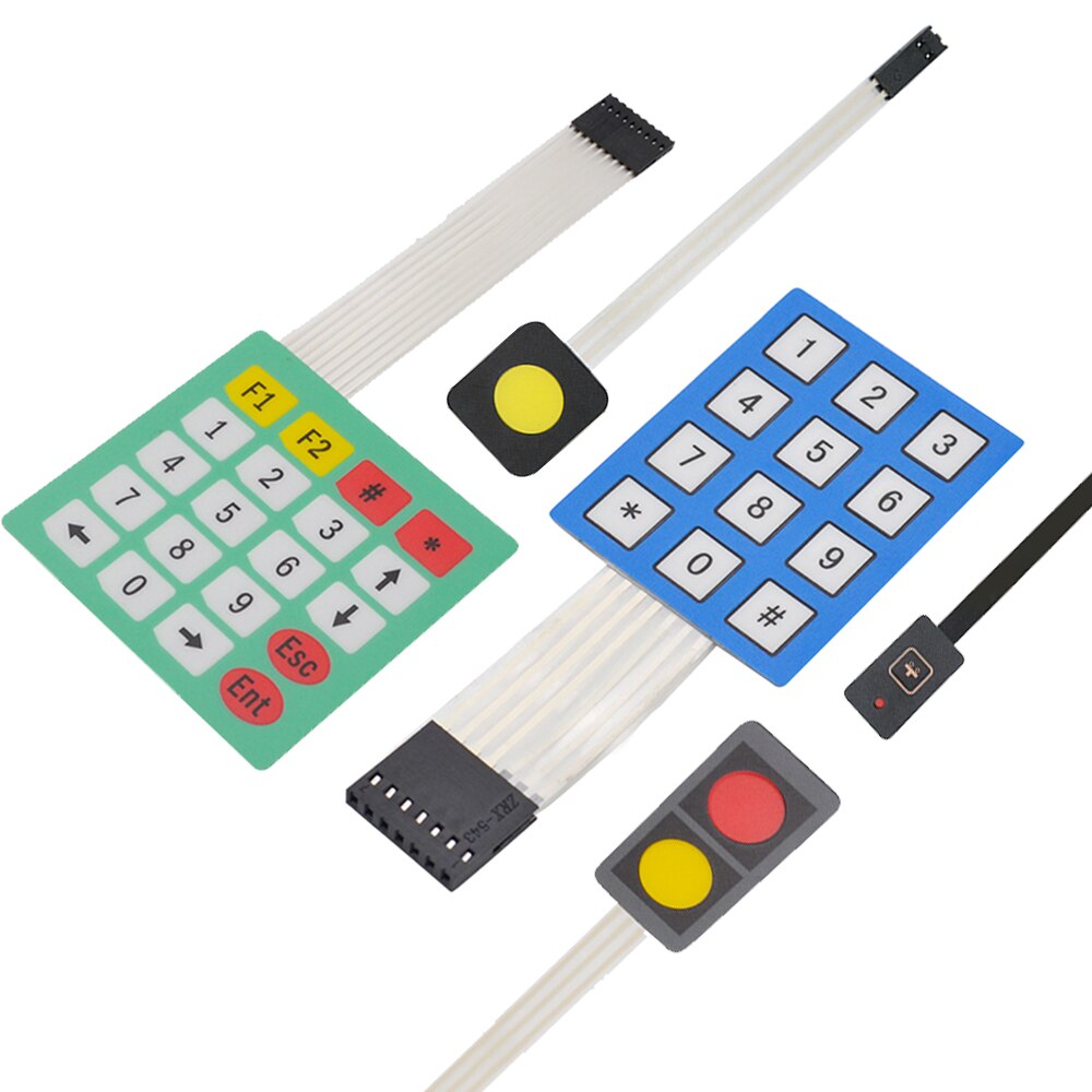 High Sensitivity1/2/12/20Key Membrane Switch Keypad 3*4/ 4*5Matrix Array Matrix Keyboard for Arduino/Robot Car DIY accessories