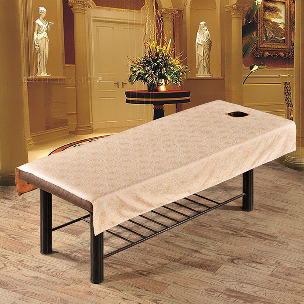 Tafelhoes, massagebedlaken, bank met gezichtsgat, zacht, waterdicht, machinewasbaar, herbruikbaar, spa-salon, cosmetisch polyester: Kameelbloem / 120190cm