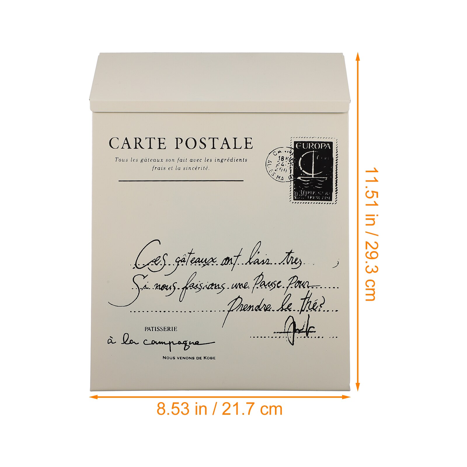 1 Pc Lock Mailbox Retro Letter Box Wall Mount Letter Box Newspaper Mailbox