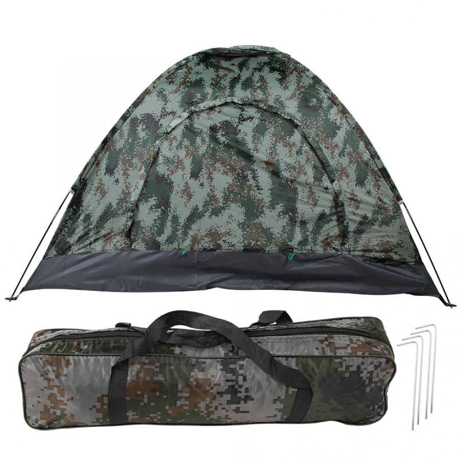 Tragbares 3-4- personen-zelt, einlagig, atmungsaktiv, ideal zum campen, als sonnenschutz oder für wanderungen.