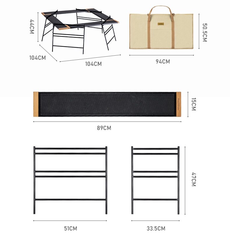 Naturehike Portable Outdoor Splicing Folding Camping Table Combinable Dinner Desk For Family Party Picnic Barbecue