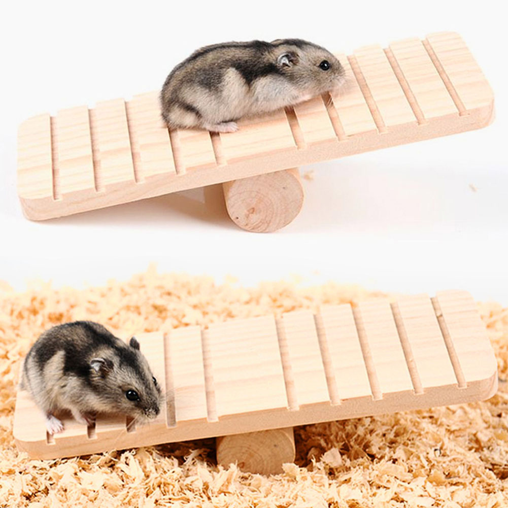 Practical Play House Mouse Chinchillas Exercise Funny Wooded Toys Hamster Seesaw Pet Supplies Anti Chew Guinea Pig Small Animal