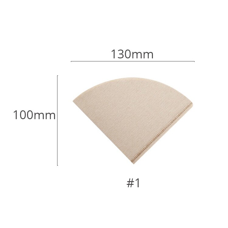V60 Disposable Paper Coffee Filters, Natural, Unbleached (40 Count): 130mmx100mm