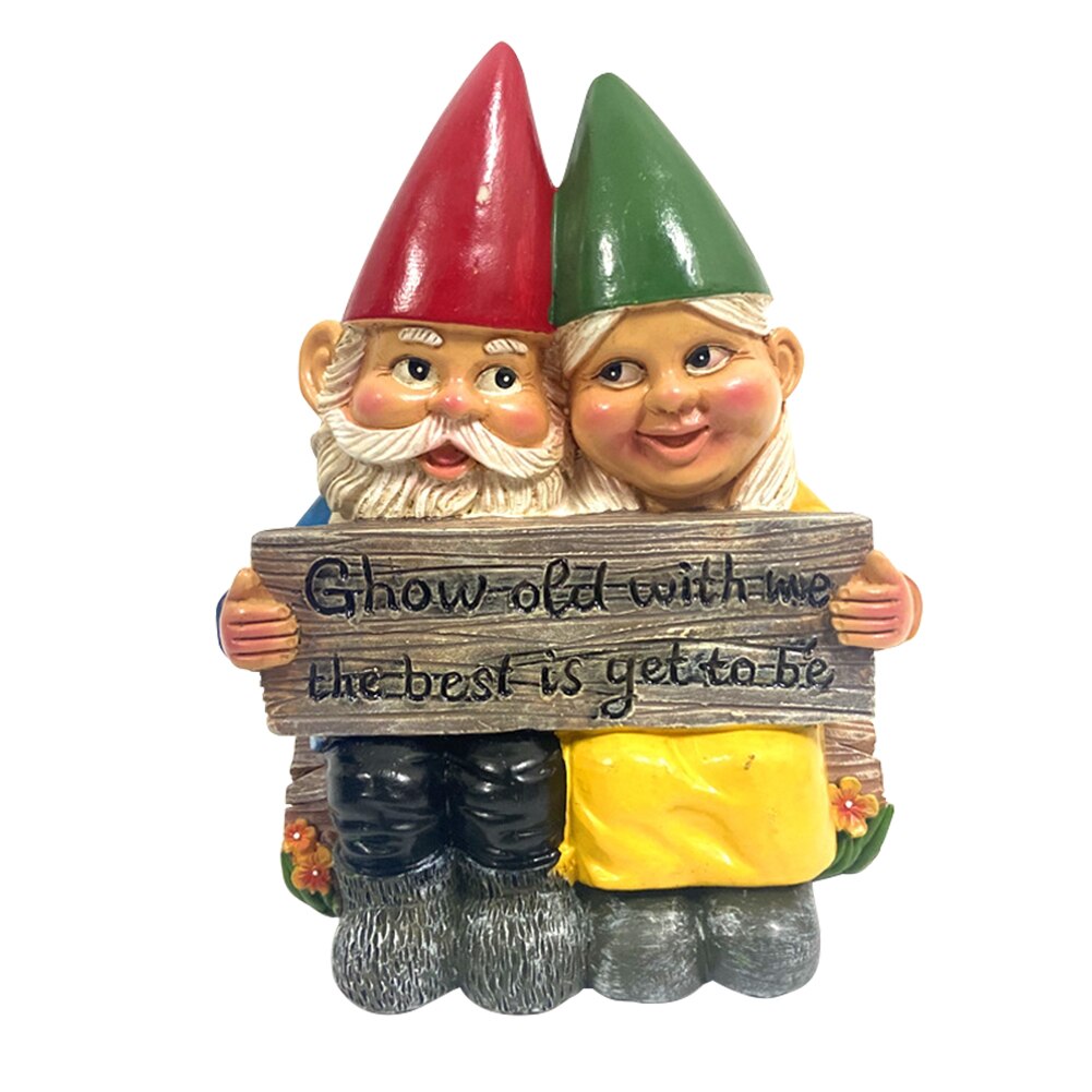 Figuras graciosas de resina para jardín, estatua de decoración de jardín travieso, adornos de césped para interior/exterior: 01