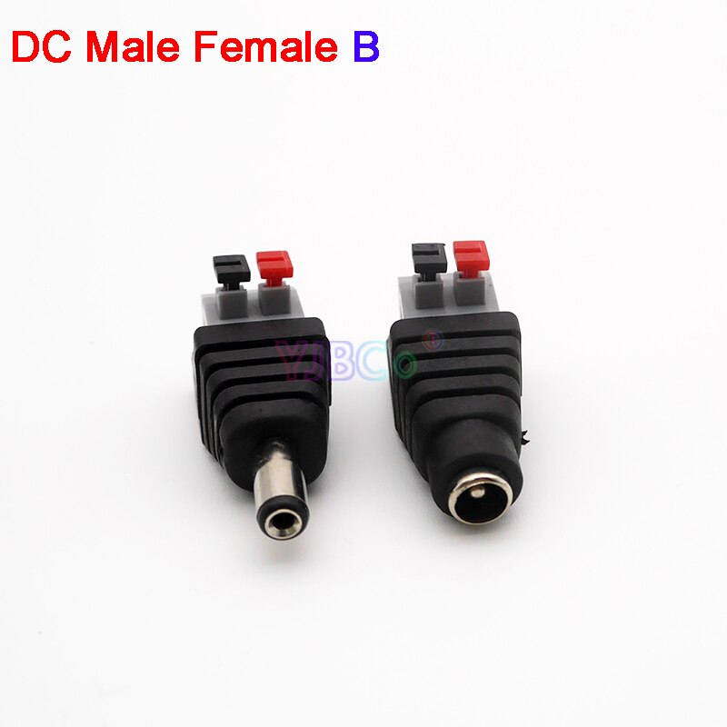 5Pcs Man Vrouw Gratis Lassen Dc Connector/Dc Connector Plug Cable Connector Voor Led Power Adapter Cctv camera Led Strip