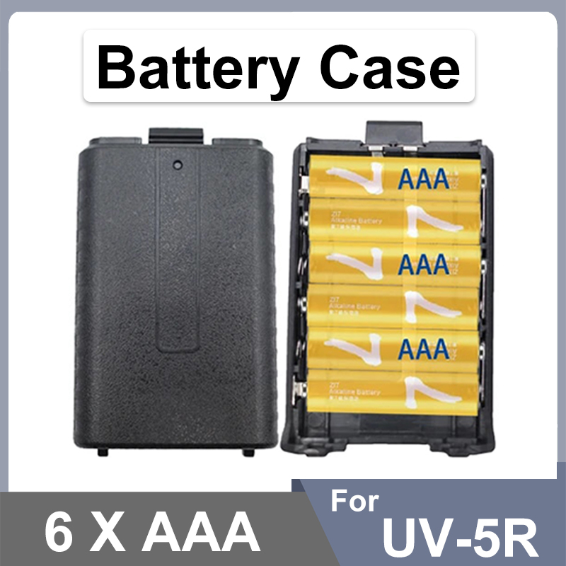 Baofeng UV-5R Custodia per batteria Custodia per batteria AA estesa BL-5 batterie AAA per UV-5R DM-5R UV-5RE Walkie Talkie Accessori: Black