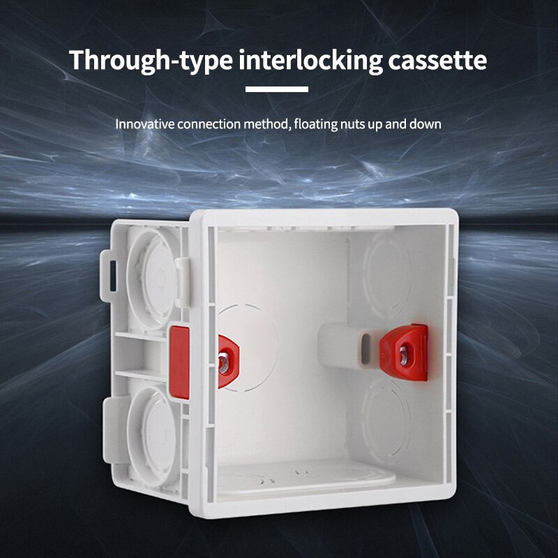 86 Type Electrical Adjustable Mounting Box Cassette Switch Socket Junction Box Concealed Internal Mounting Box White