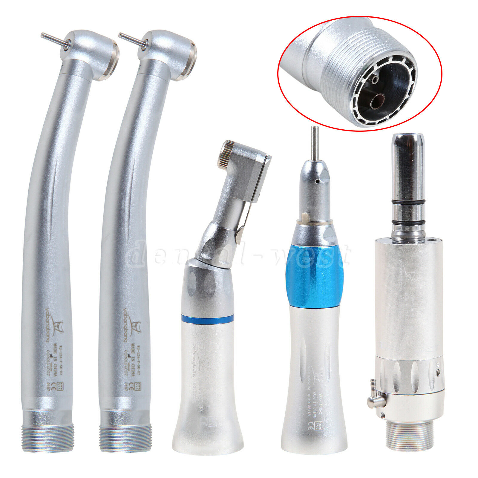 Nsk Stijl Dental Hoge Lage Snelheid Enkele Spray Standaard Hoofd Contra Hoek Rechte Handstuk Air Motor 2/4 Gat