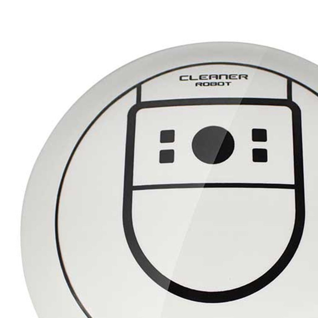 Let robotstøvsuger med stærk sugekraft og fjernbetjening superstøjsvag, ultratynd kropsafbryder: Hvid