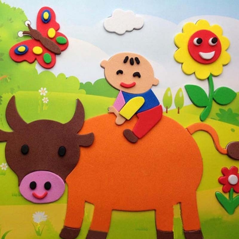 10 folhas Multicolor Grosso A4 Esponja de Papel Cor De Papel Crianças DIY Handmade Ofício Da Mão Da Espuma de EVA