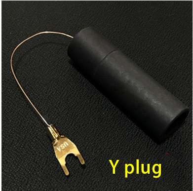 Hifi Audio Kabel Ground Loop Noise Isolator Gnd Zwart Gat Elimineren Statische Elektriciteit Power Purifier Elektronische: Y plug paper tube / 18awg silver