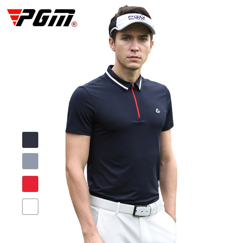 PGM – T-shirt de Golf à manches courtes pour hommes, vêtements de sport respirants et antirides, Yf245