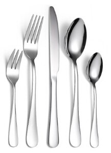 Restaurant rustfrit stål 5 stk/sæt bestik kniv ske gaffel bestik bordservice metal spisestel hosting serveringssæt: 1