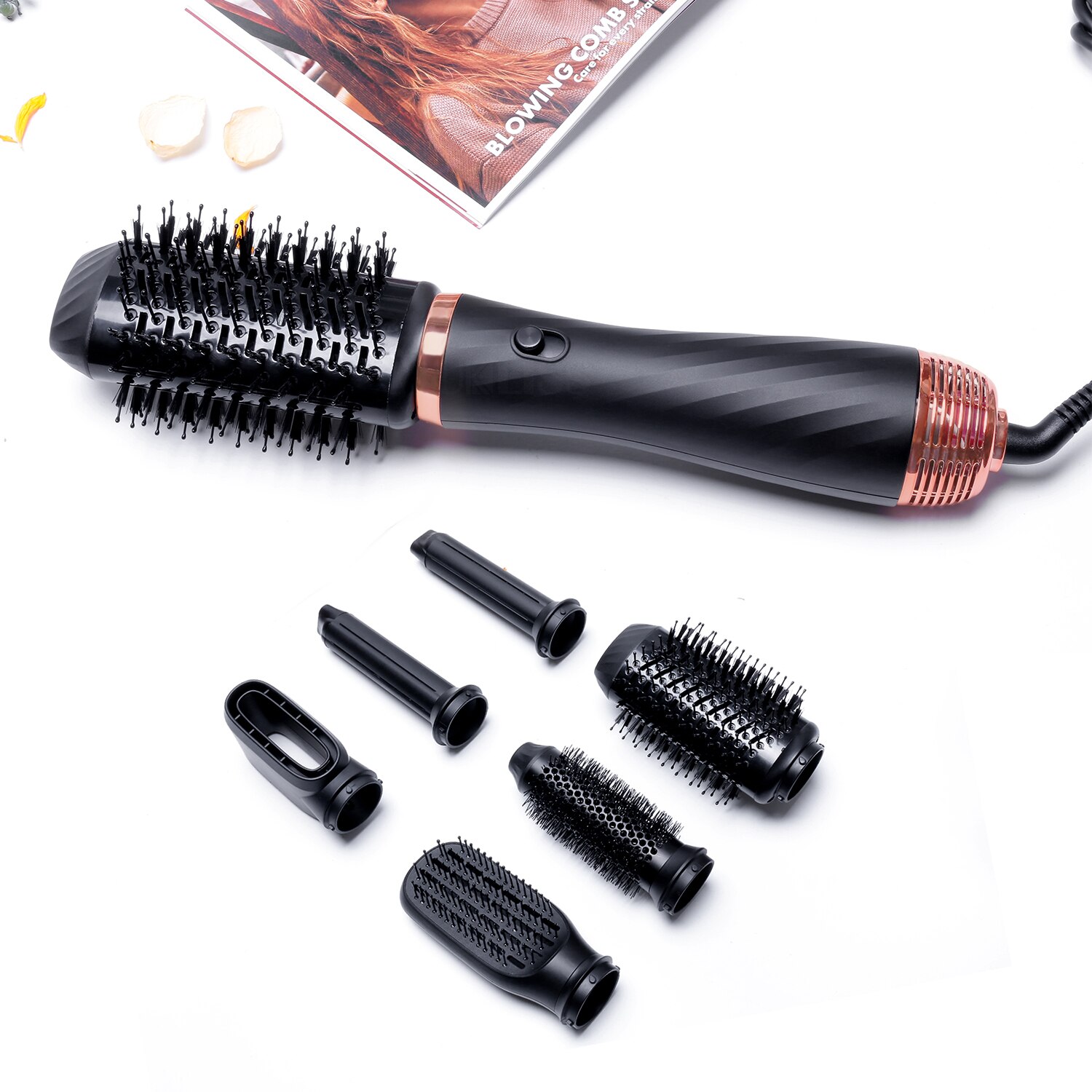 Brosse ionique 6 en 1 pour sèche-cheveux et lisseur, outil de Salon, sèche-cheveux et Styler en une seule étape, 1000W