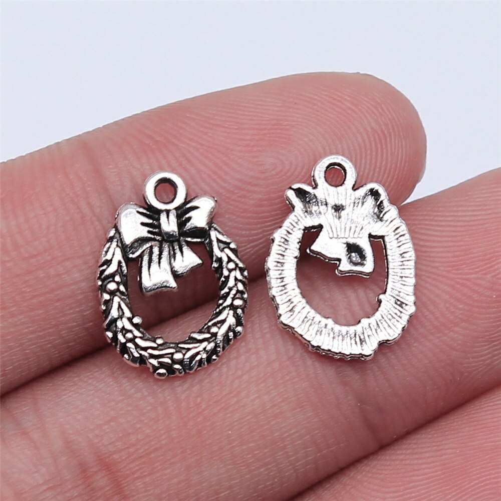 20Pcs Charms Tiny Boog Antiek Zilver Kleur Strik Charms Sieraden Bevindingen Diy Strik Charms: B15255-16x12mm