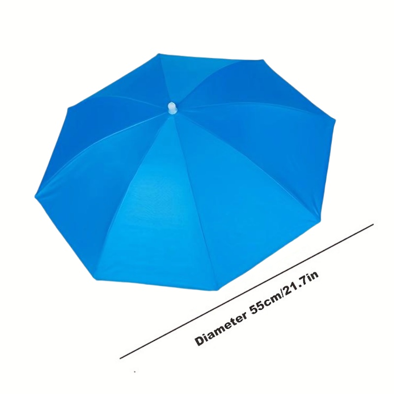 Paraguas plegable para la cabeza, sombrero de pesca portátil impermeable de 55CM, sombrero de lluvia manos libres para senderismo, Camping, paraguas de camuflaje para adultos