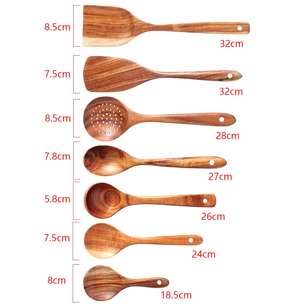 7 arten Natrliche Holz Geschirr Bambus Utensilien...  Grandado